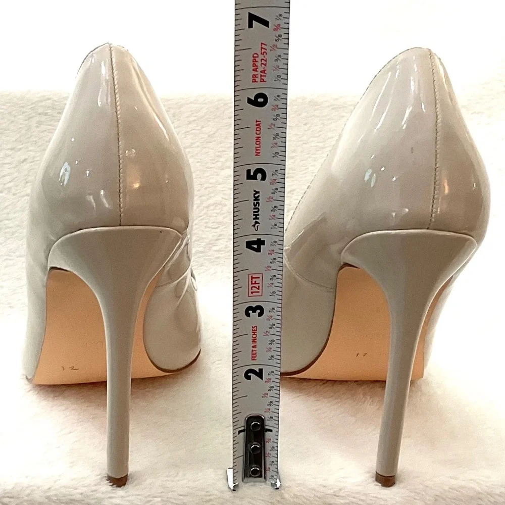 NUDE TAUPE STEVE MADDEN ZILDA DRESSY POINTED TOE HIGH HEEL SHOE Sz 6.5 - Picture 12 of 16